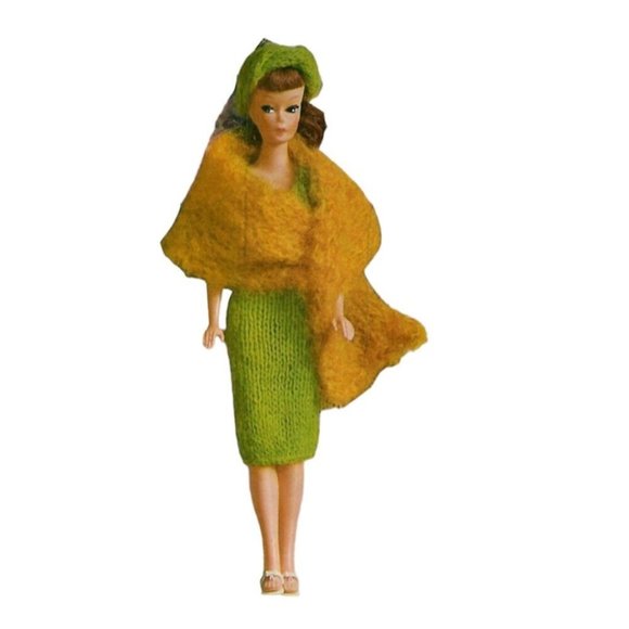 Fits Barbie Fashion Doll Clothing 1950s Clothes Easy Knitting Pattern Beginners - Picture 3 of 8